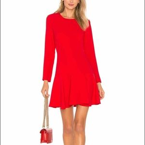 AMANDA UPRICHARD X Revolve Long Sleeve Hudson Mini Lipstick Red Dress